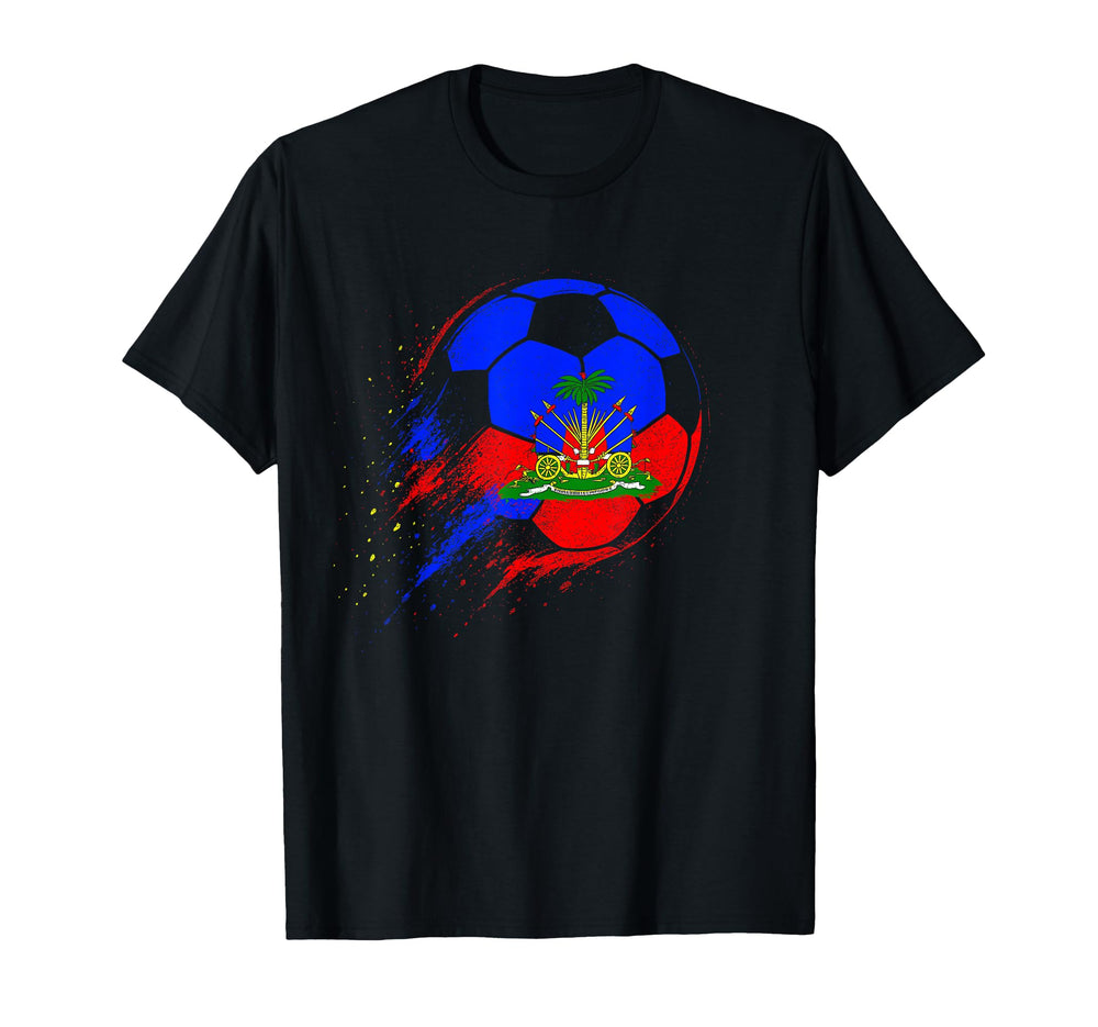 Haiti Soccer Haitian Flag Pride T-Shirt - Fun Novelty Design Men Women