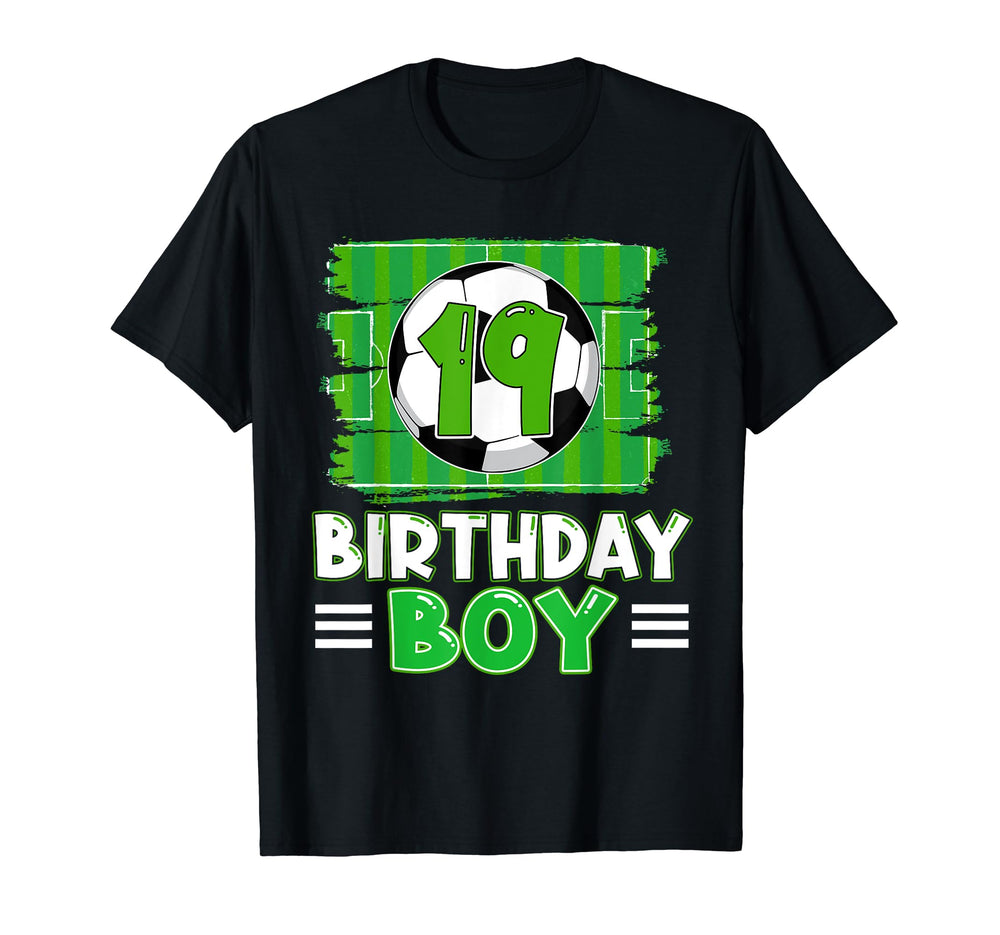 19 Year Old Birthday Soccer 19Th Party Theme T-Shirt - Graphic Print Unisex