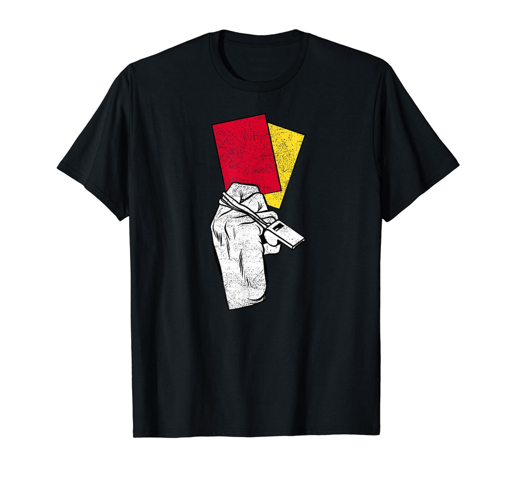 Referee Yellow Red Card Soccer Coach T-Shirt - Streetwear Style Men Women