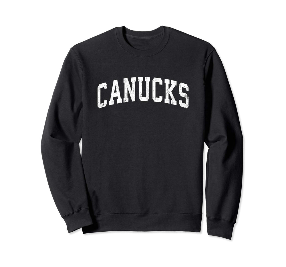 Canucks Mascot Athletic Sports Sweatshirt - Minimalist Print for Adults