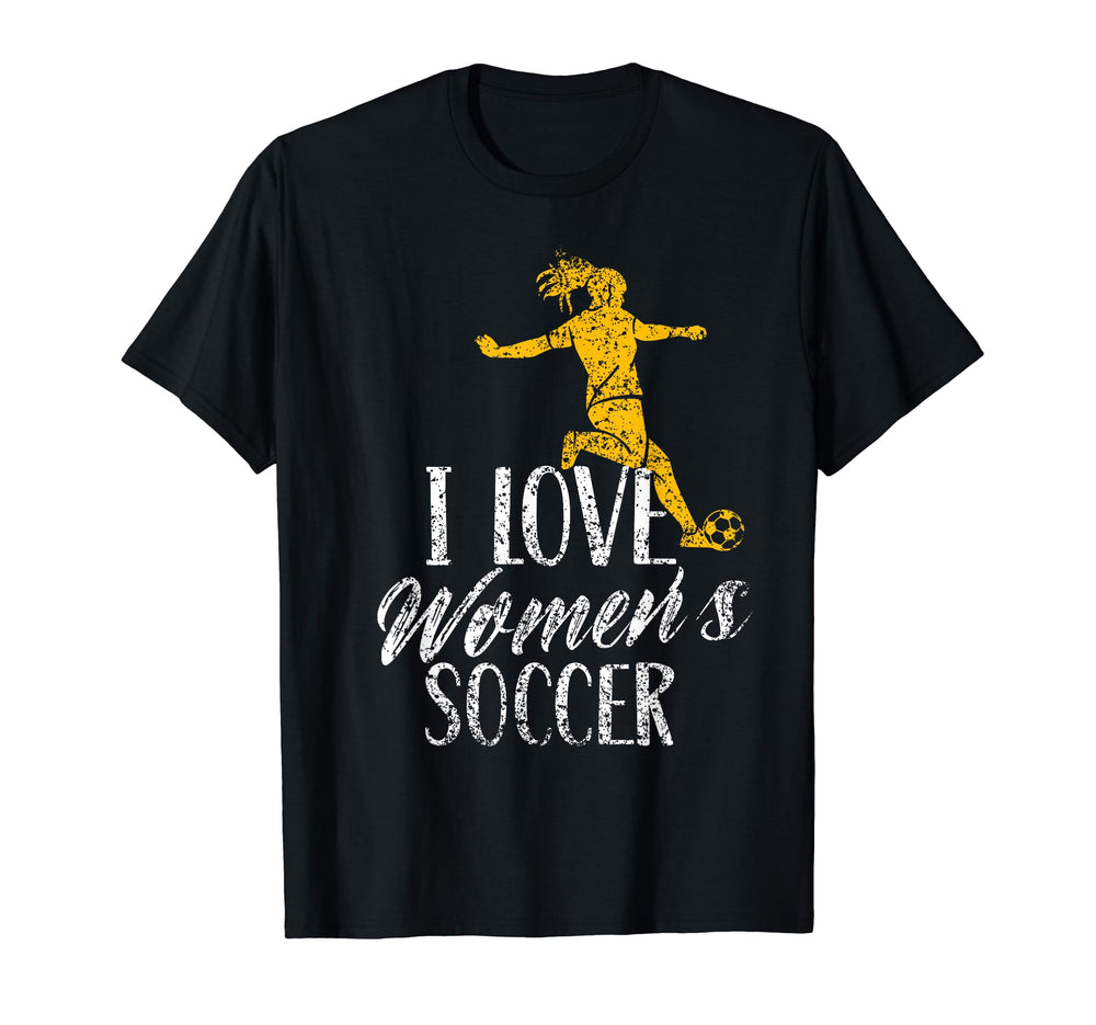 I Love Womens Soccer Team Player T-Shirt - Trendy Graphic for Adults