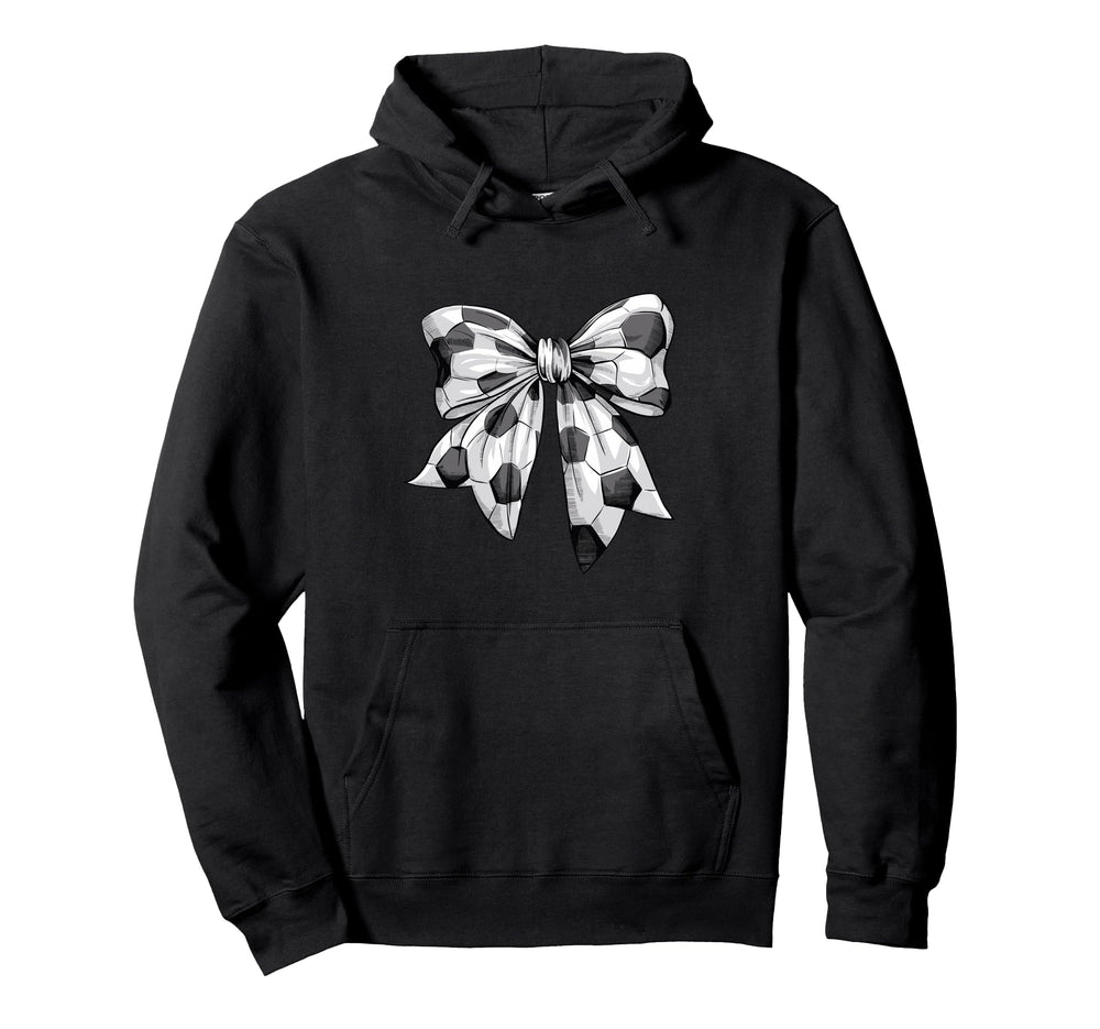 Coquette Bow Soccer Ball Mom Life Game Hoodie - Aesthetic Graphic Unisex