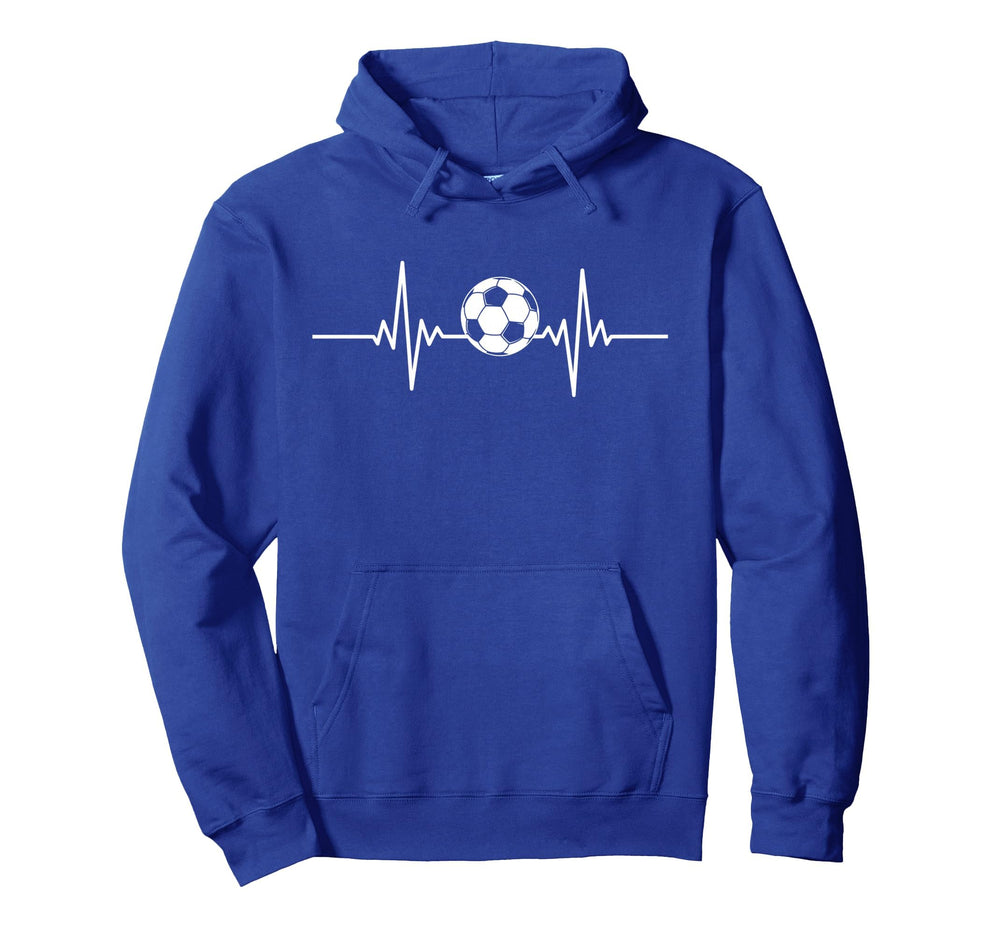 Soccer Heartbeat Soccer Ball Heartbeat Hoodie - Custom Art Print for Adults