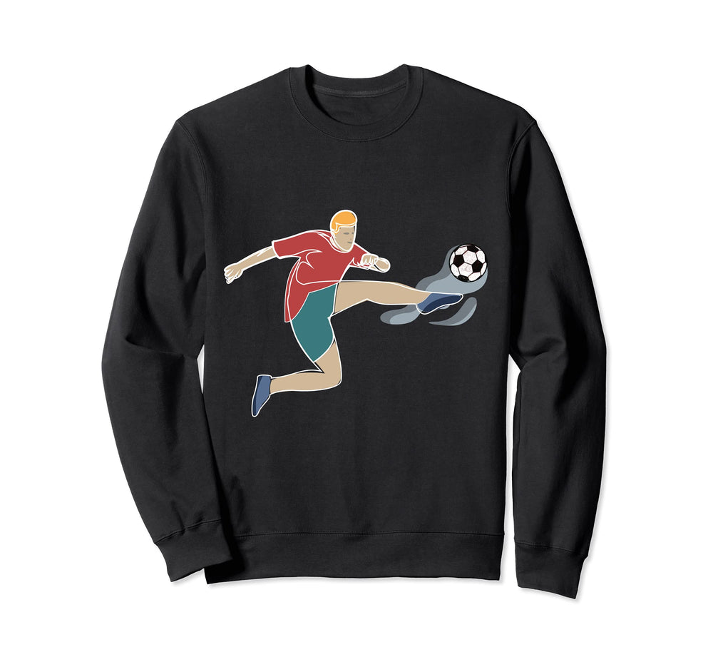 Soccer Football Player Ball Sweatshirt - Trendy Graphic for Adults