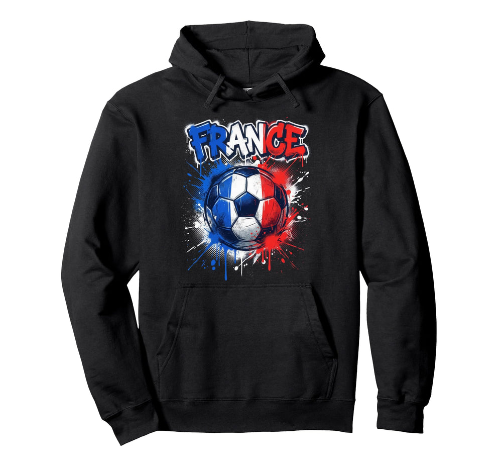 France Football Soccer Player Flag Hoodie - Aesthetic Graphic for Adults