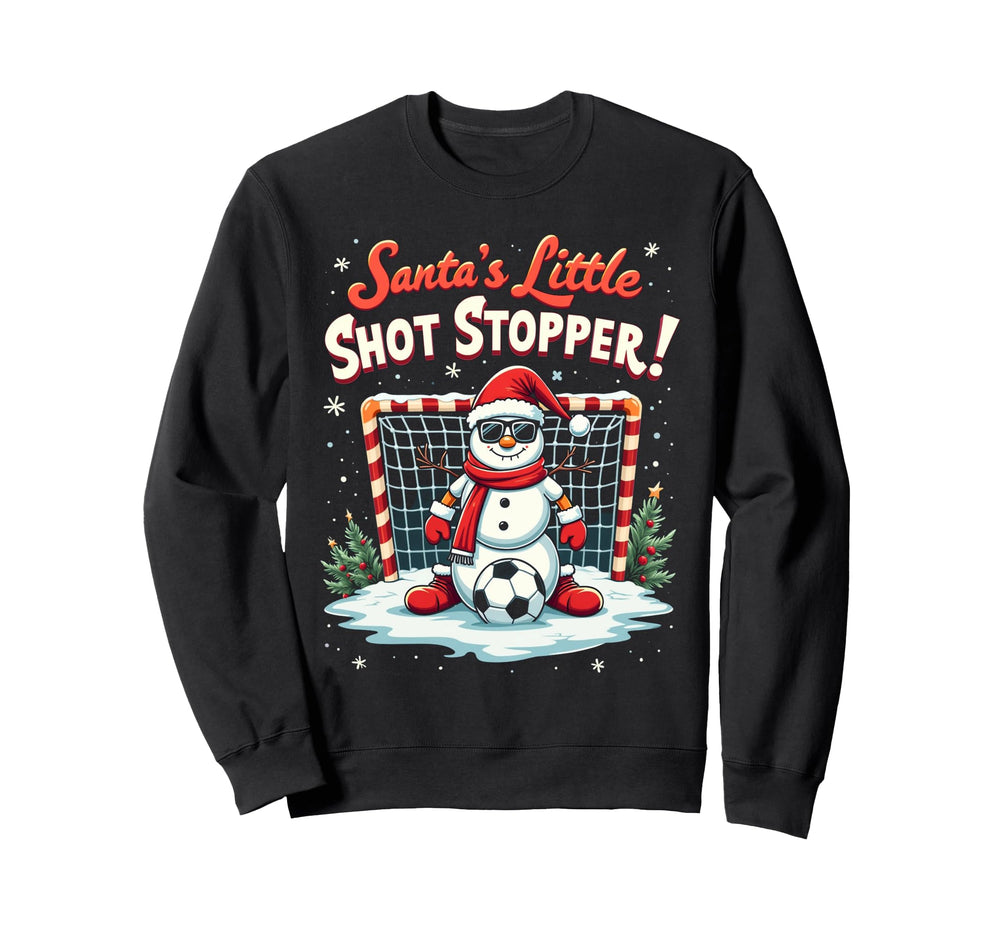 Soccer Goalkeeper Santas Little Sweatshirt - Aesthetic Graphic for Adults