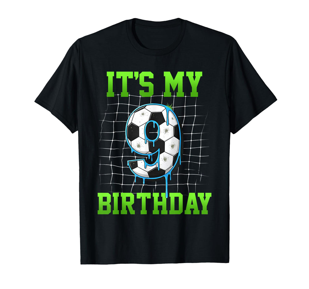 Its My 9Th Birthday Funny Soccer T-Shirt - Graphic Print for Adults