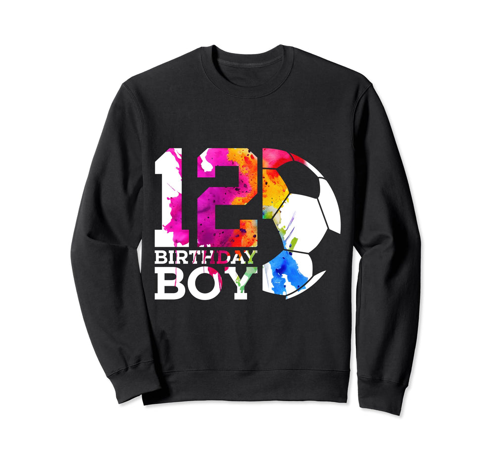12 Birthday Soccer 12Th Birthday Sweatshirt - Minimalist Print Men Women