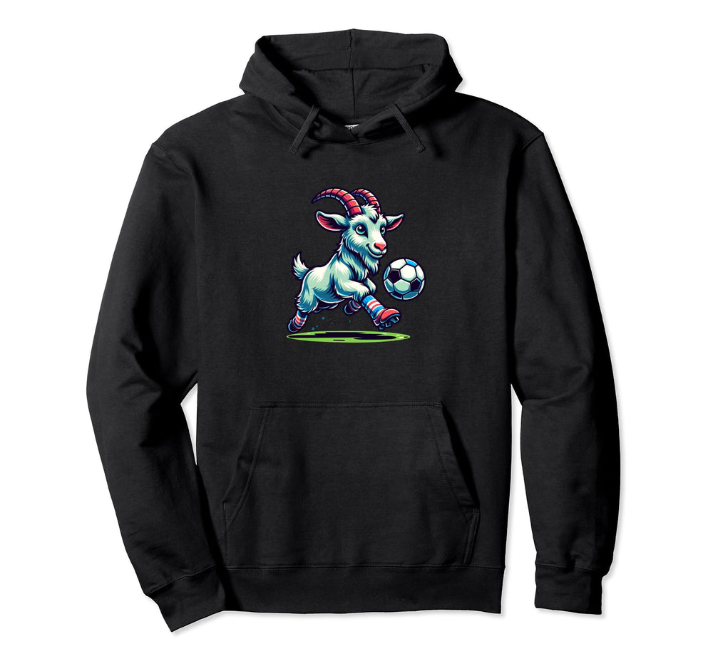 Soccer Champion Goat Player Ball Fan Hoodie - Trendy Graphic Men Women