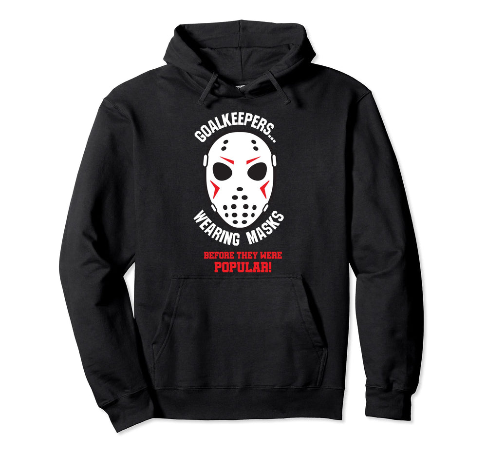 Funny Hockey Goalkeeper Shirts Mask Pun Hoodie - Graphic Print for Adults