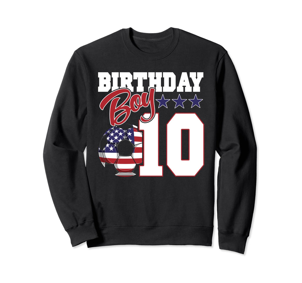 10Th Birthday Party Patriotic Sweatshirt - Minimalist Print for Adults