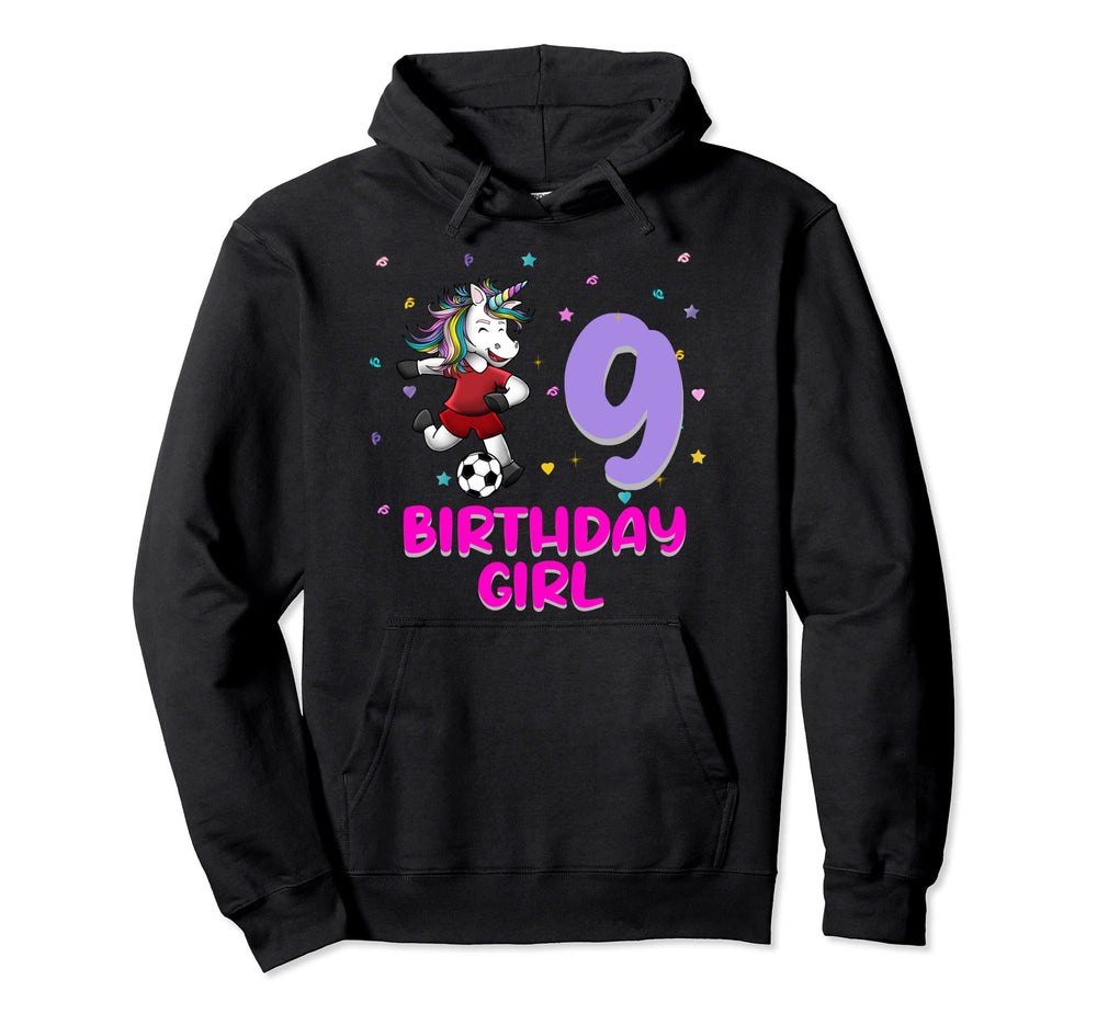 Unicorn Soccer 9Th Birthday Love Funny Hoodie - Streetwear Style Men Women
