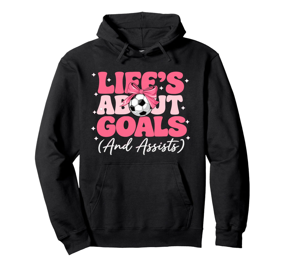 Lifes About Goals And Assists Player Hoodie - Custom Art Print for Adults