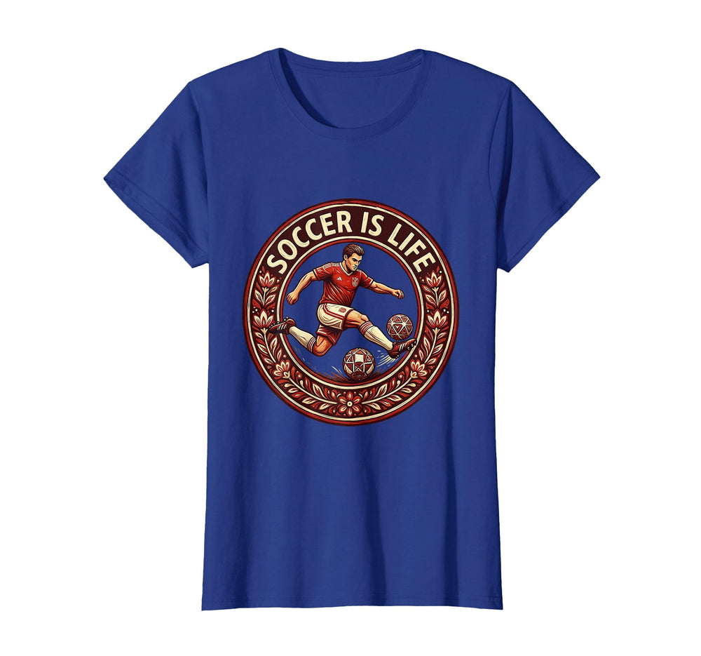 Soccer Is Life Mens Passion Soccer T-Shirt - Unique Graphic Men Women