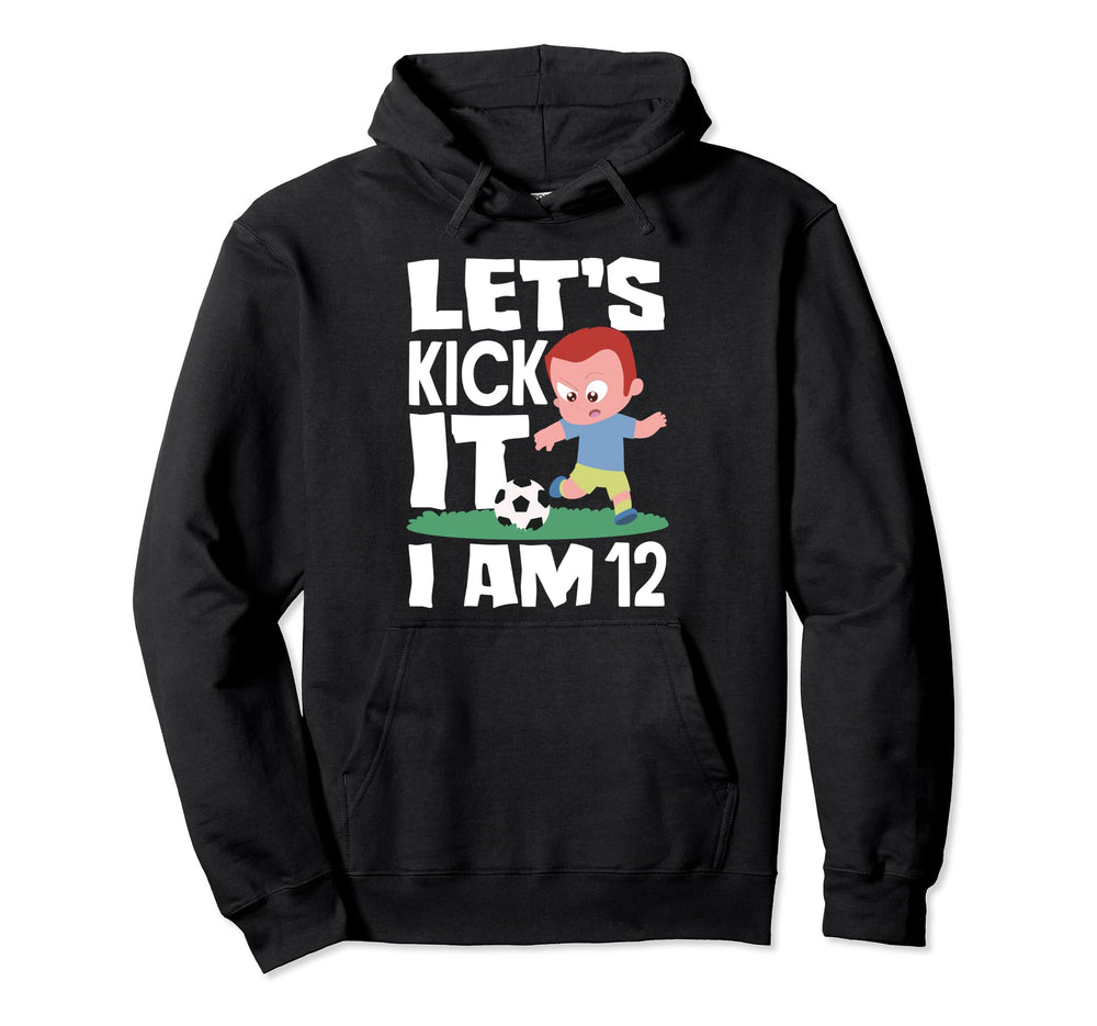 12Th Birthday 12 Years Soccer Hoodie - Casual Everyday Wear Men Women