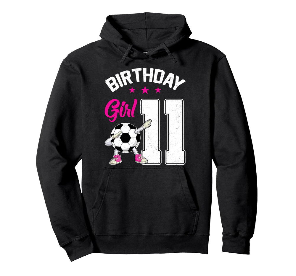 Birthday 11 Years Old Dabbing Soccer Hoodie - Trendy Graphic for Adults