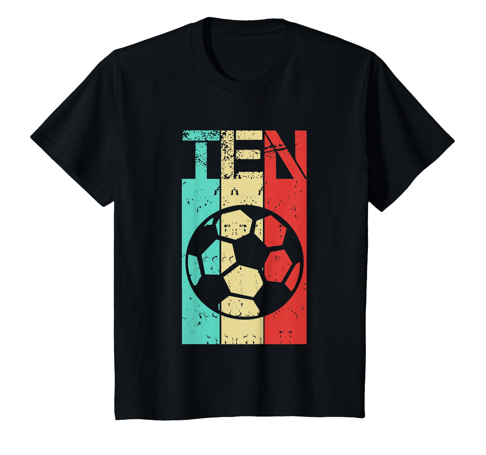 10 Year Old Soccer Birthday Tenth T-Shirt - Minimalist Print Men Women