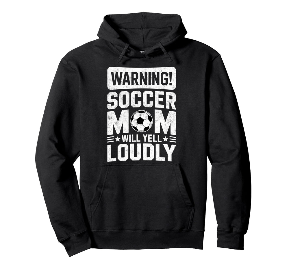 Warning Soccer Football Mom Player Hoodie - Casual Everyday Wear Unisex