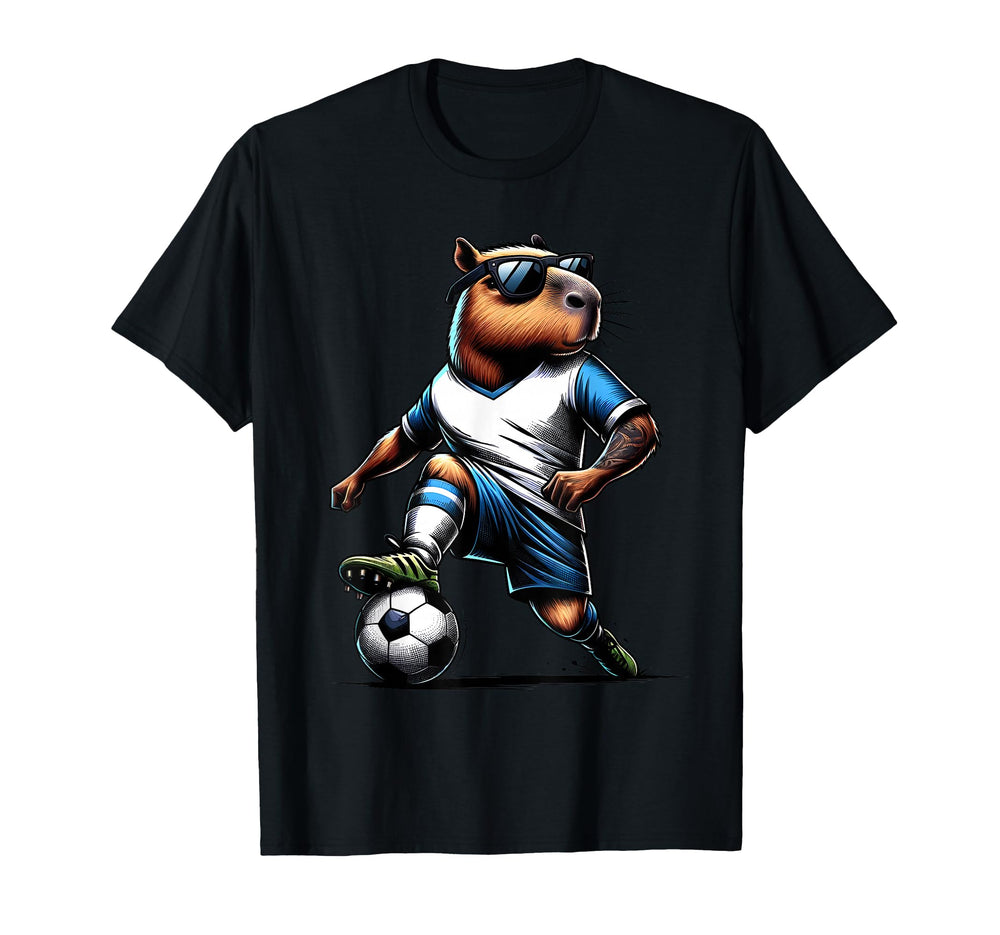 Soccer Capybara Sport Soccer Player T-Shirt - Unique Graphic Unisex