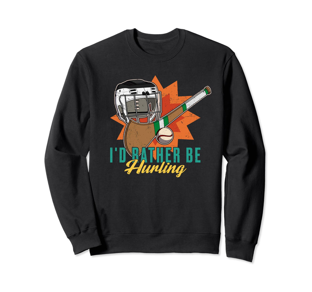 Hurling Helmet Athletic Goalkeeper Sweatshirt - Trendy Graphic for Adults