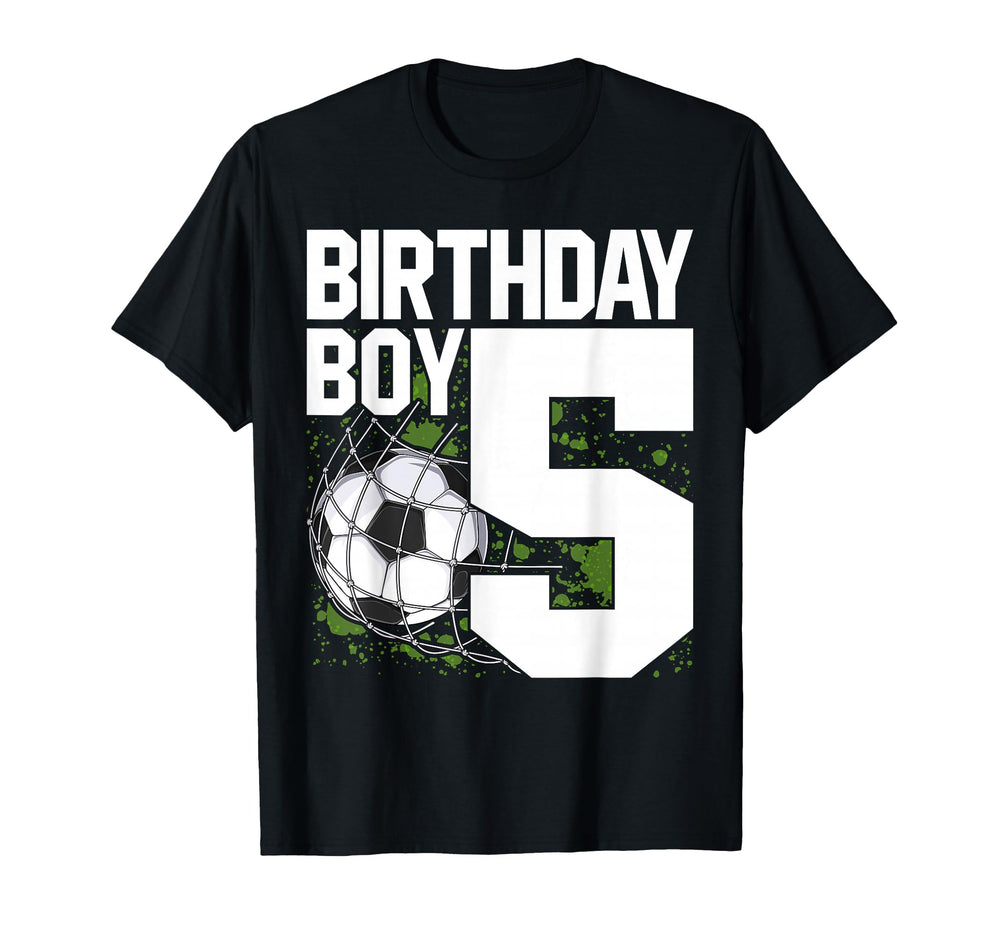 5Th Birthday Soccer Fan 5 Years Old T-Shirt - Trendy Graphic Men Women