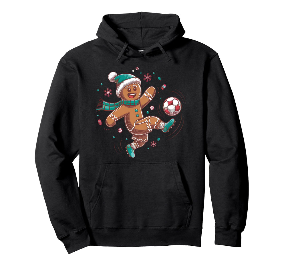 Gingerbread Soccer Player Cookie Game Hoodie - Casual Everyday Wear Unisex