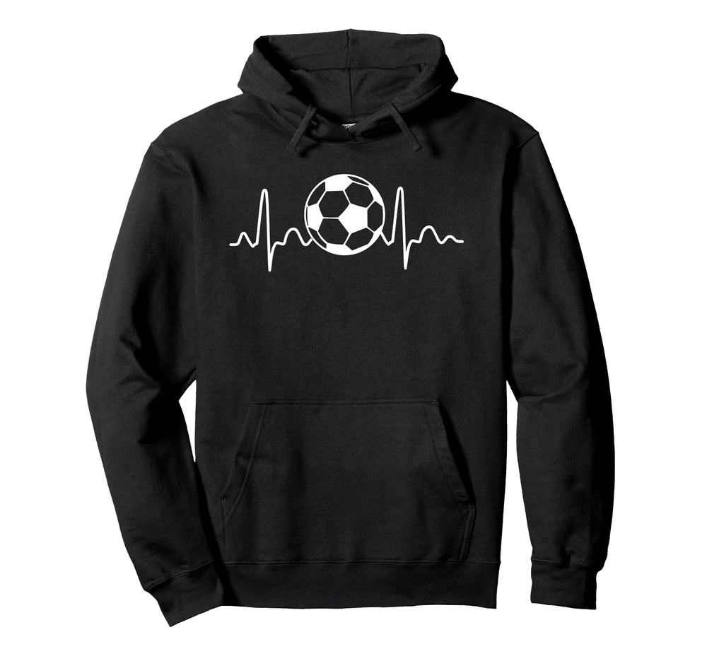 Football Heartbeat Soccer Pulse Hoodie - Trendy Graphic Unisex