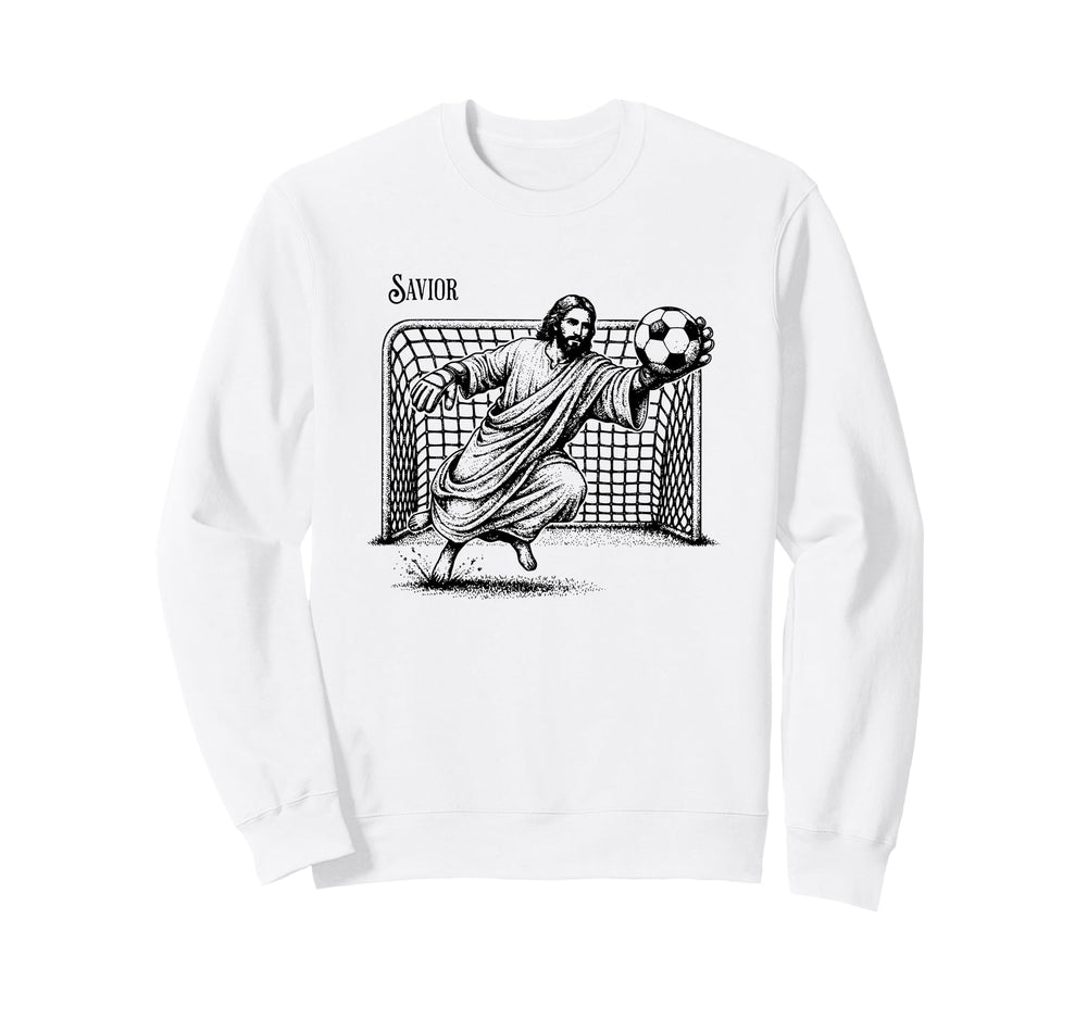 Savior Jesus Saves Football Sweatshirt - Unique Graphic for Adults