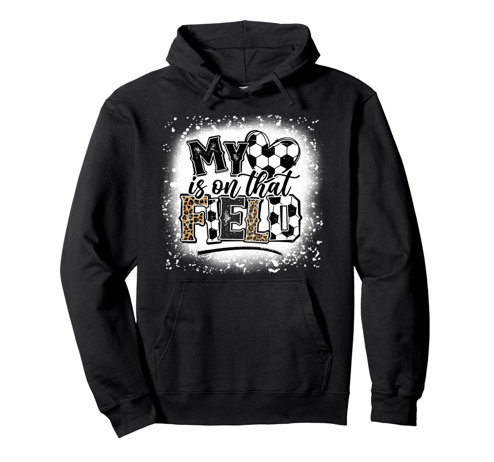 Leopard My Heart Is That Field Soccer Hoodie - Unique Graphic for Adults