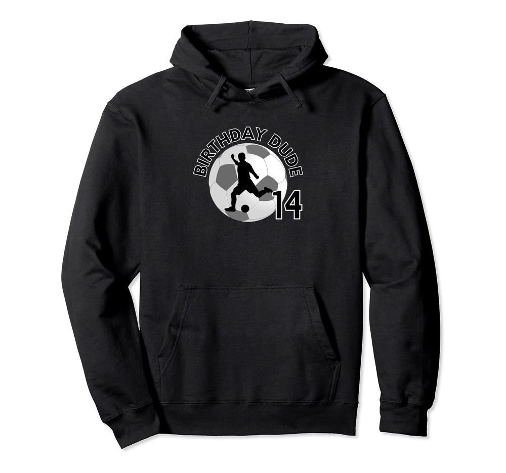14 Year Old 14Th Birthday Dude Soccer Hoodie - Aesthetic Graphic Men Women