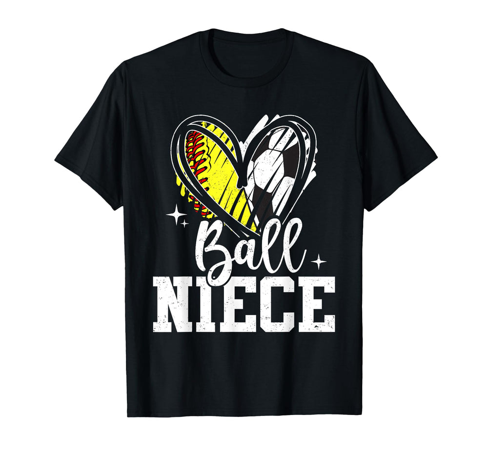 Ball Niece Heart Softball Soccer Sweatshirt - Streetwear Style for Adults