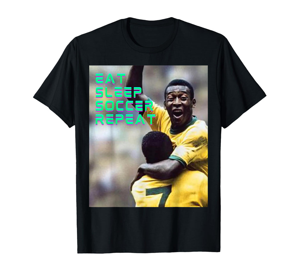 Eat Sleep Soccer Repeat T-Shirt - Minimalist Print Unisex