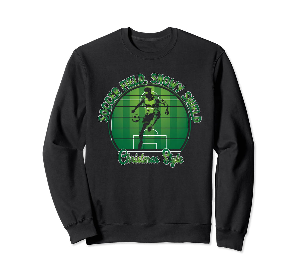 Holiday Sports Soccer Santa Sweatshirt - Minimalist Print Men Women