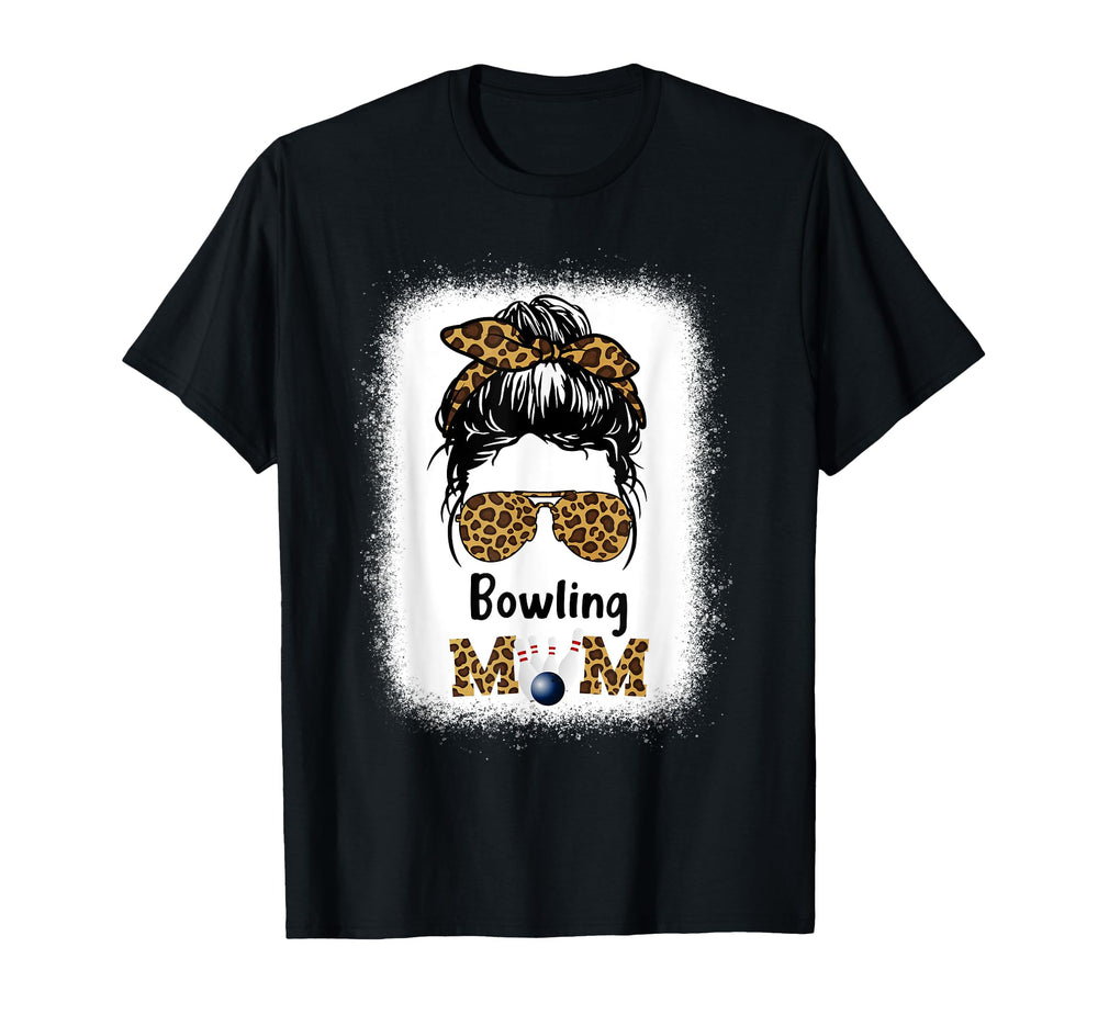 Bowling Mom Bleached Leopard Cheetah T-Shirt - Aesthetic Graphic Men Women