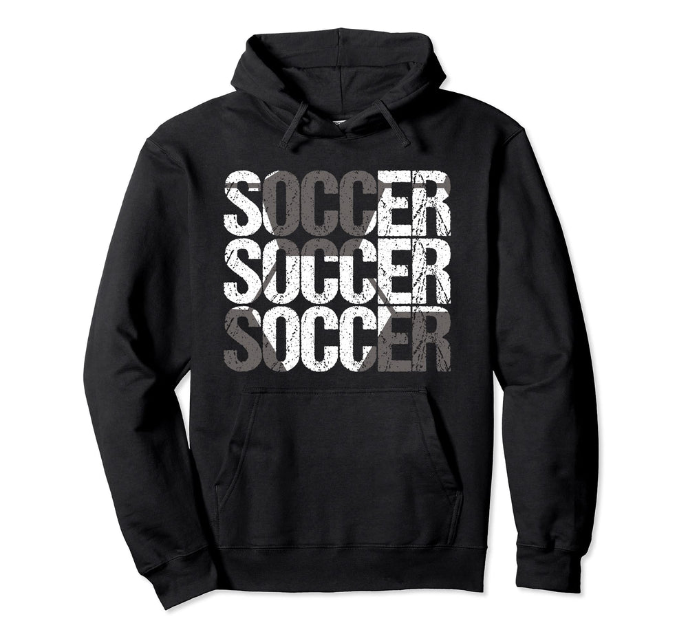 Soccer Distressed Ball Team Soccer Hoodie - Aesthetic Graphic Men Women