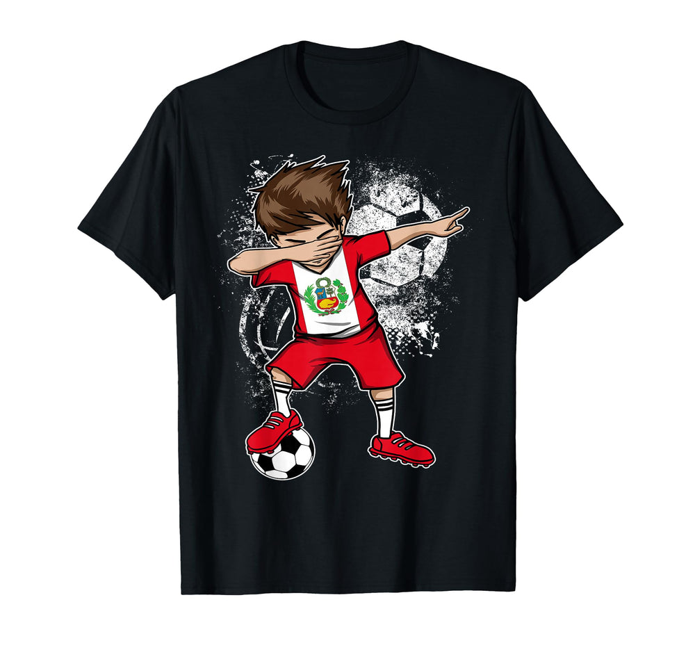 Dabbing Peru Soccer Jersey Peruvian T-Shirt - Custom Art Print Men Women