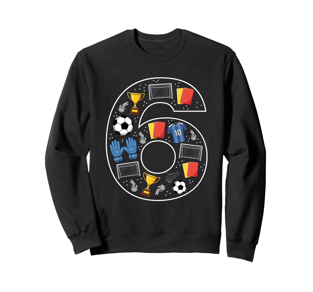6Th Birthday 6 Year Old Football Sweatshirt - Aesthetic Graphic Men Women