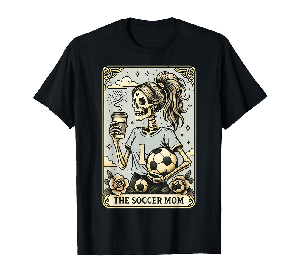 Soccer Mom Tarot Card Halloween T-Shirt - Streetwear Style for Adults