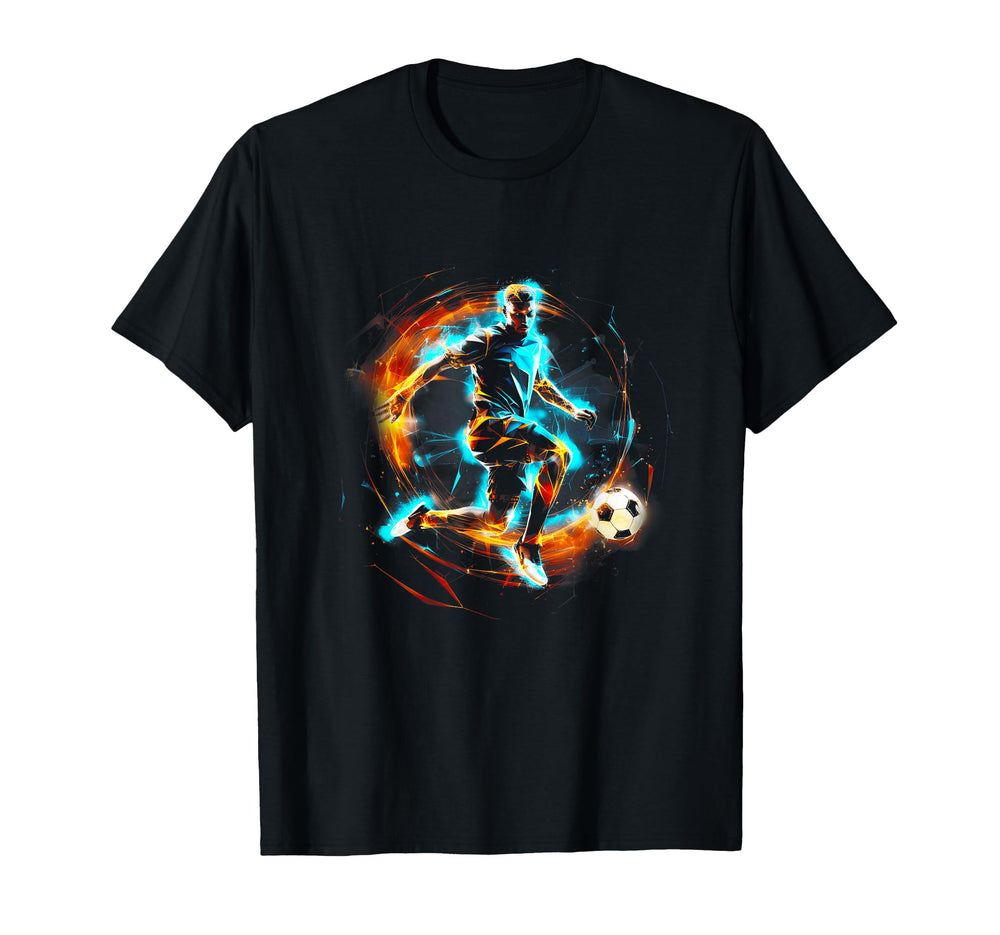 Soccer Player Lightning Sport Player T-Shirt - Novelty Apparel Men Women