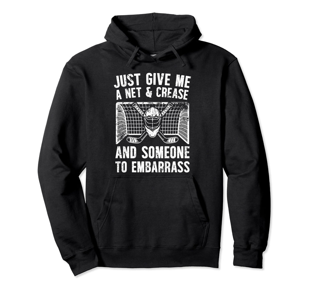 Net Crease Ice Hockey Goalkeeper Ice Hoodie - Trendy Graphic for Adults