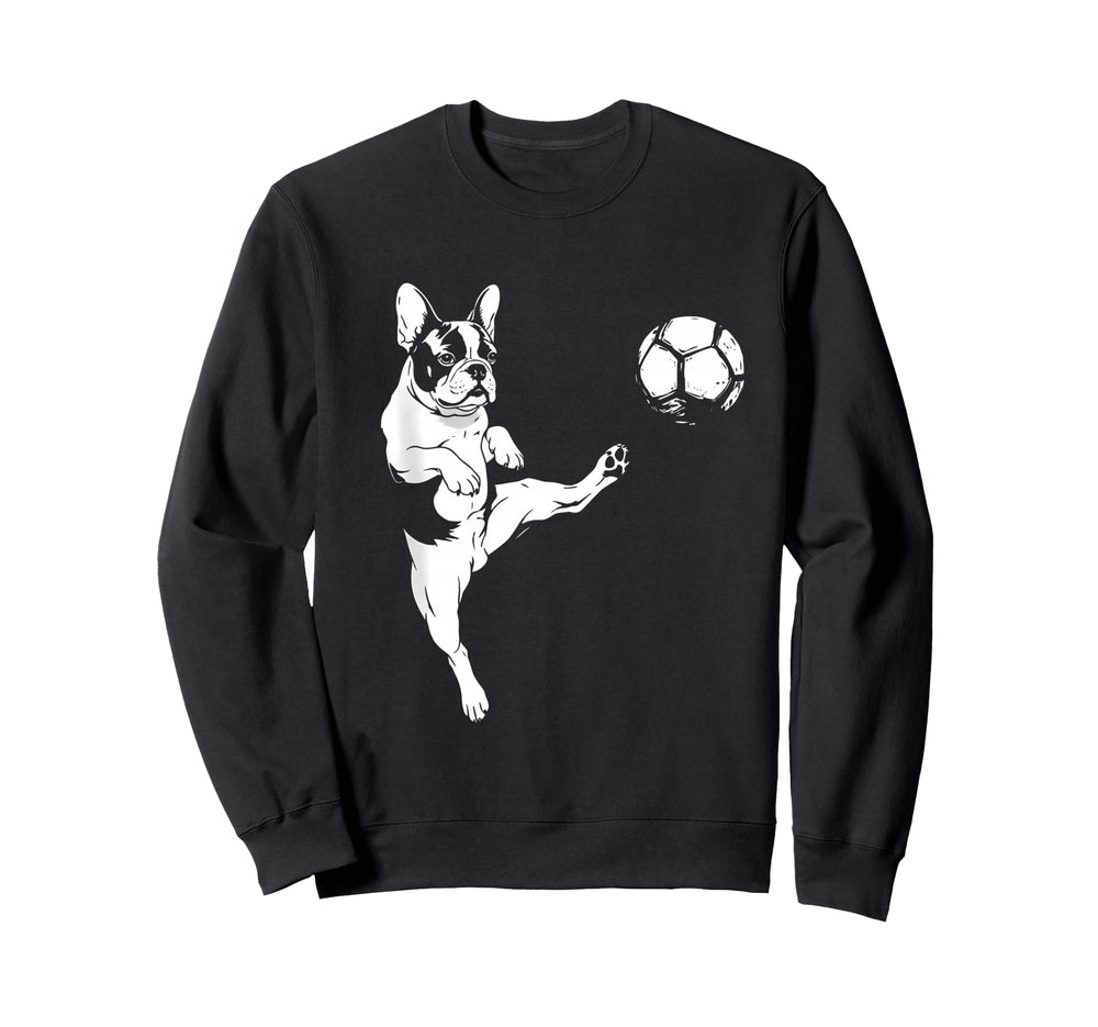 French Bulldog Soccer Player Sweatshirt - Casual Everyday Wear Men Women