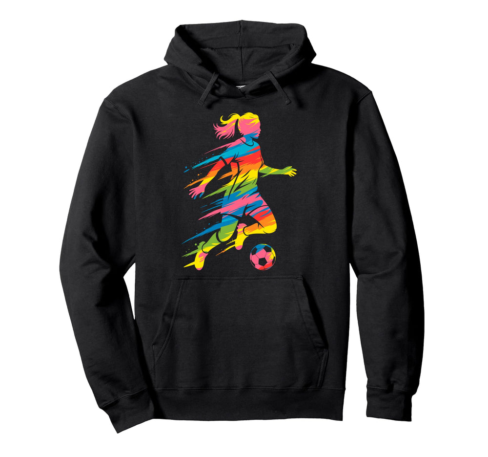 Colorful Funny Soccer Fan Dad Mom Hoodie - Casual Everyday Wear Men Women