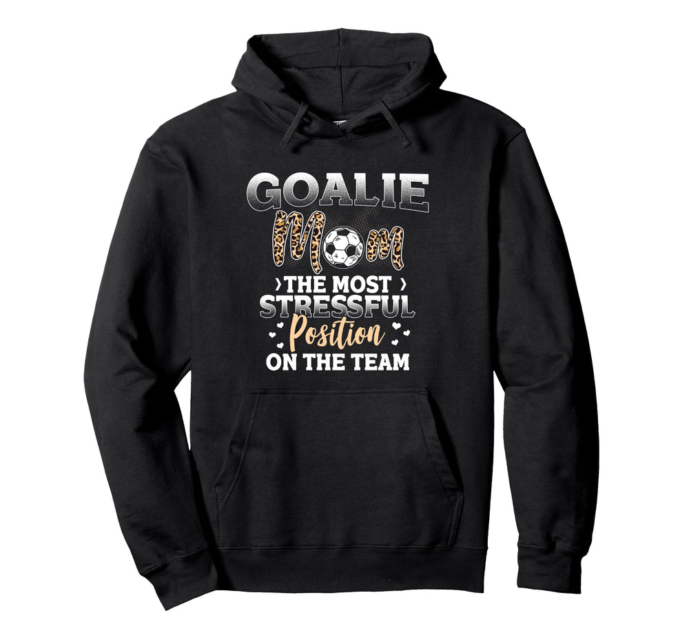 Soccer Lover Leopard Pattern Soccer Mom Hoodie - Unique Graphic Unisex