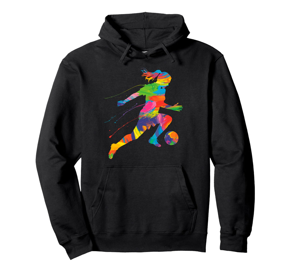 Colorful Funny Soccer Player Fan Dad Mom Hoodie - Custom Art Print Unisex