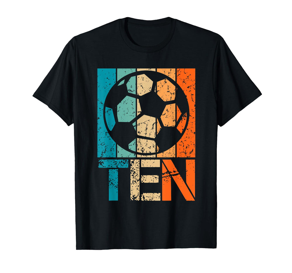 10Th Soccer Birthday 10 Year Old 10Yr T-Shirt - Aesthetic Graphic Unisex