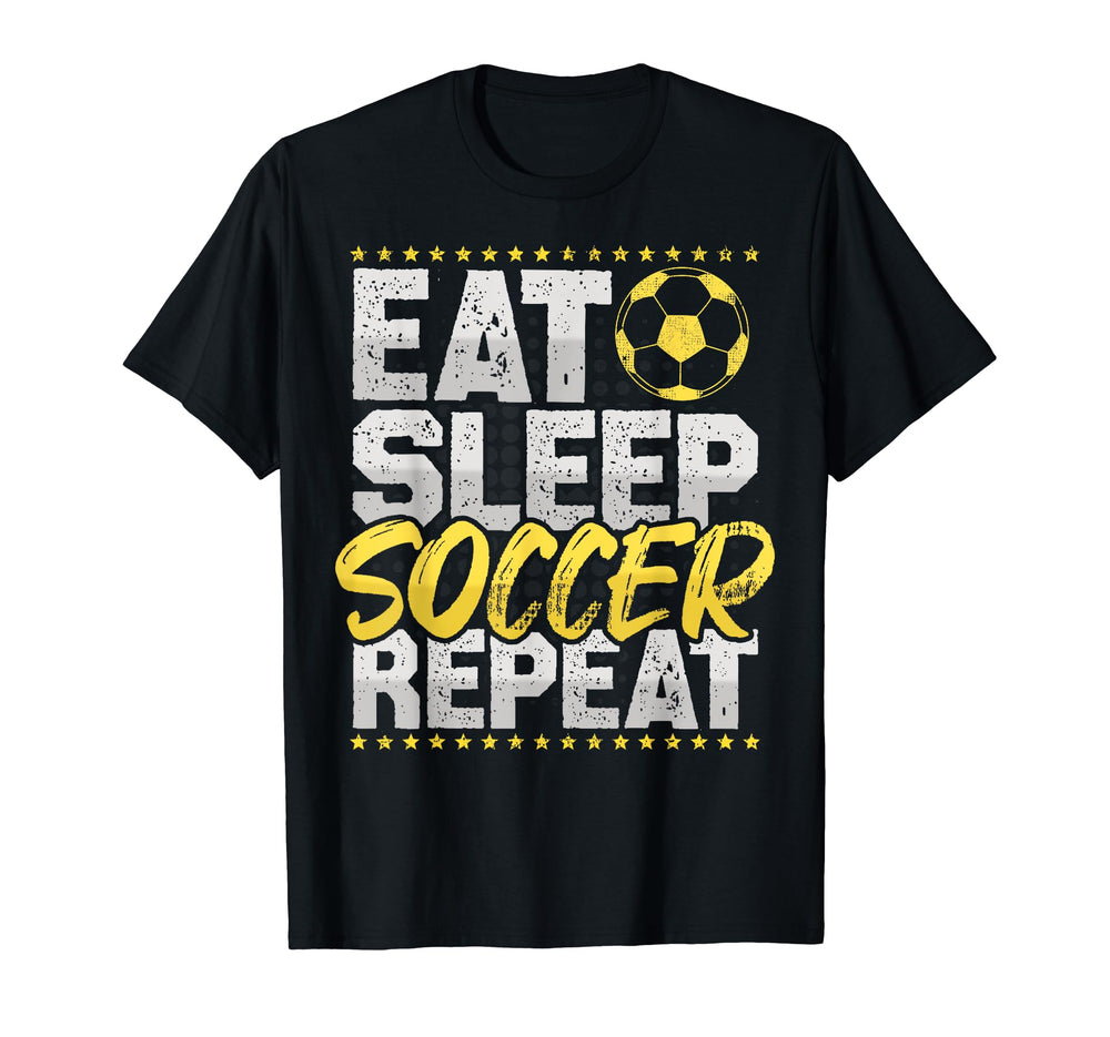 Soccer Repeat Soccer Player Soccer T-Shirt - Fun Novelty Design for Adults