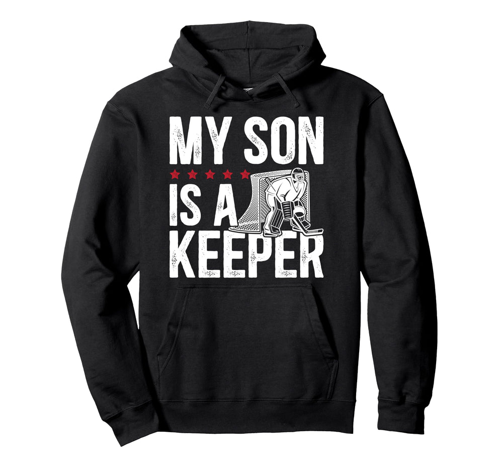 Ice Hockey Keeper Dad Hockey Goalie Hoodie - Custom Art Print for Adults