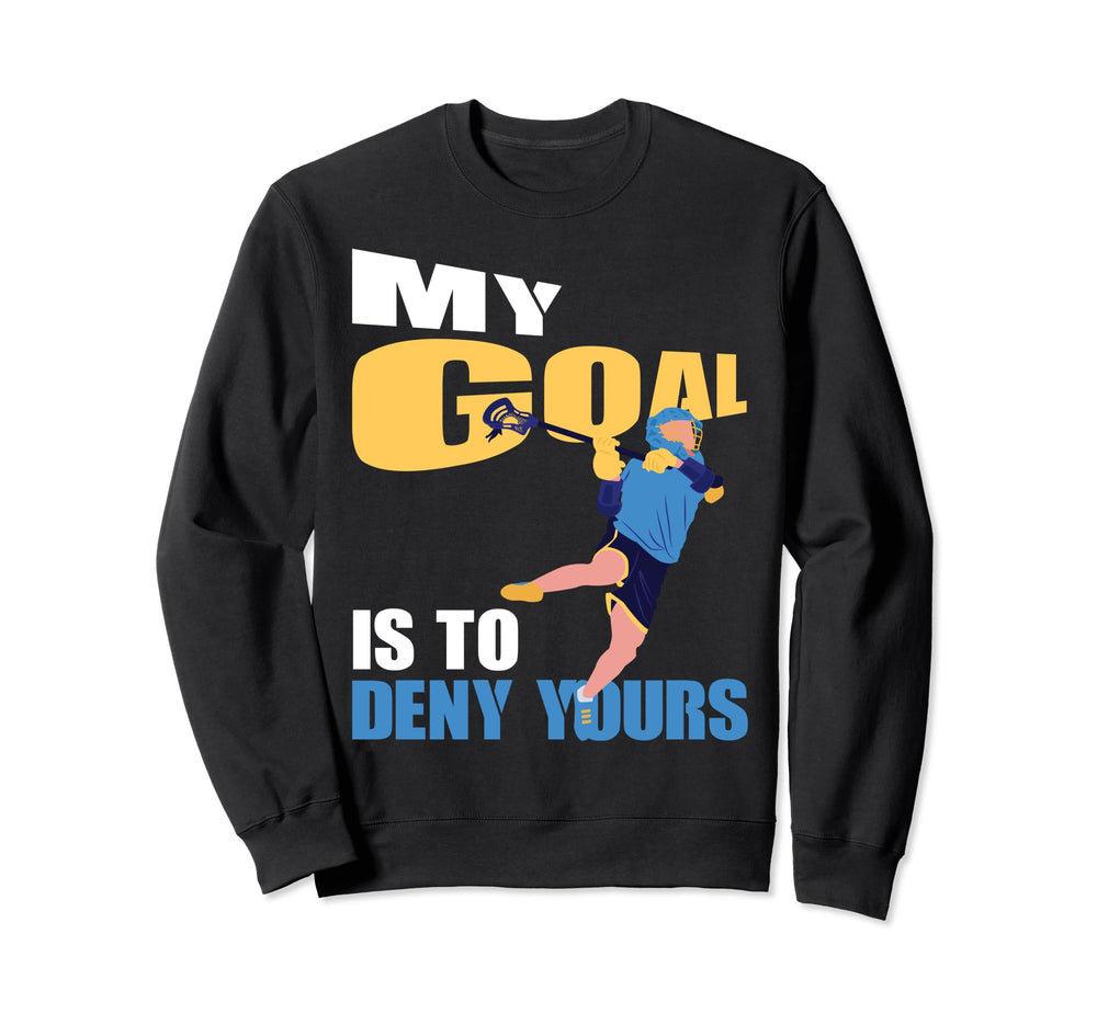 Funny Lacrosse Player Lacrosse Goalie Sweatshirt - Custom Art Print Unisex