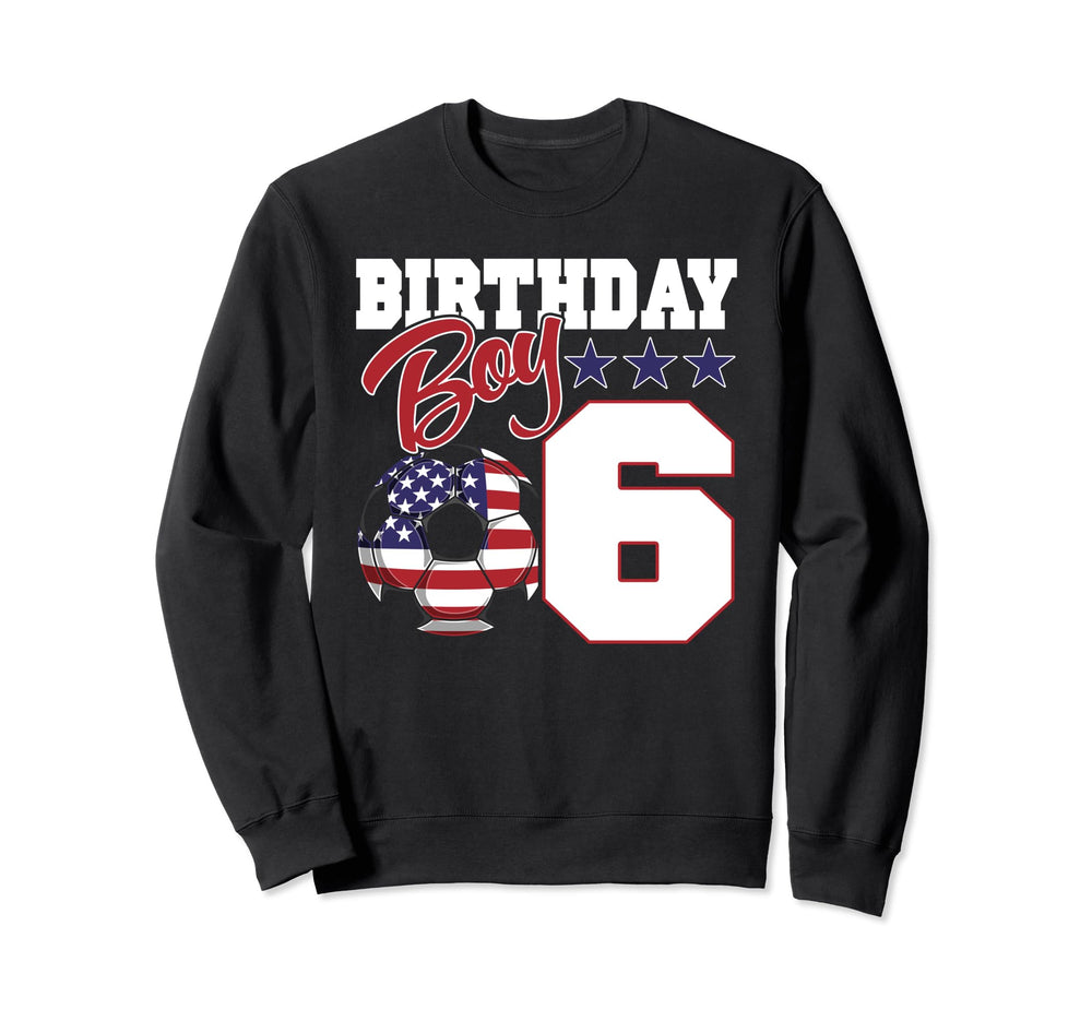 6Th Birthday Party Patriotic American Sweatshirt - Custom Art Print Unisex