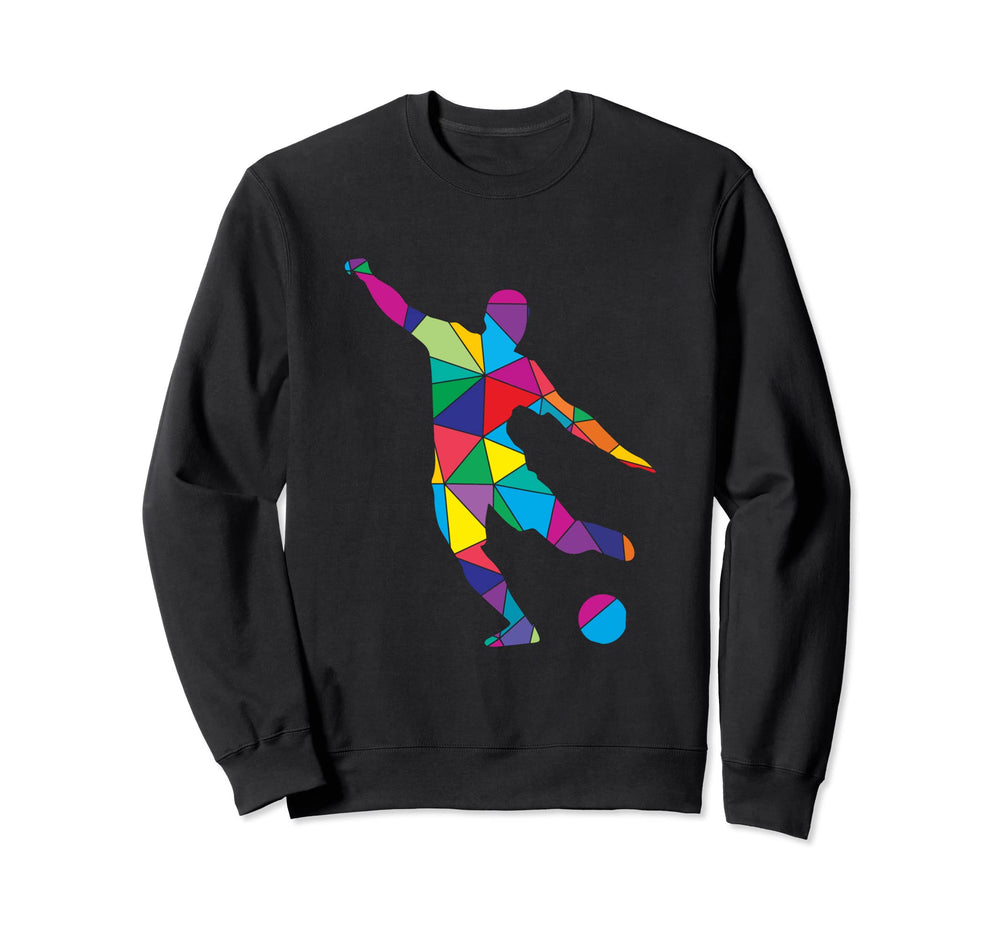 Low Poly Art Goalkeeper Geometric Sweatshirt - Graphic Print Men Women